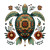 Hawaiian Folk Turtle Vinyl Car Decal Sticker – Waterproof & UV-Resistant 3.4133333333333336"