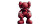 Red Kaws Boxer Vinyl Car Decal Sticker – Waterproof & UV-Resistant 5.12"