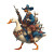Cowboy And Battle-Goose Vinyl Car Decal Sticker – Waterproof & UV-Resistant 3.4133333333333336"