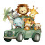 Baby Jungle Safari Vinyl Car Decal Sticker – Waterproof & UV-Resistant 3.4133333333333336"