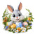Easter Bunny Garden Vinyl Car Decal Sticker – Waterproof & UV-Resistant 3.4133333333333336"