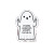 Ghost Sticker Vinyl Car Decal Sticker – Waterproof & UV-Resistant 3.4133333333333336"