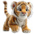Animated Tiger Vinyl Car Decal Sticker – Waterproof & UV-Resistant 6.826666666666667"