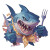 Disney Shark Diner Vinyl Car Decal Sticker – Waterproof & UV-Resistant 3.4133333333333336"