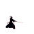 Samurai Slicing Blossoms Vinyl Car Decal Sticker – Waterproof & UV-Resistant 6.826666666666667"