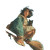 Girl On Broom V4 Vinyl Car Decal Sticker – Waterproof & UV-Resistant 3.4133333333333336"