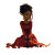 African Girl In Red Vinyl Car Decal Sticker – Waterproof & UV-Resistant 3.4133333333333336"