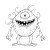 Silly Monster Vinyl Car Decal Sticker – Waterproof & UV-Resistant 3.4133333333333336"