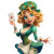 Blonde Leprechaun Woman Vinyl Car Decal Sticker – Waterproof & UV-Resistant 3.4133333333333336"
