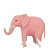 Pink Elephant V2 Vinyl Car Decal Sticker – Waterproof & UV-Resistant 3.4133333333333336"