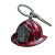 Firefighter Keychain Vinyl Car Decal Sticker – Waterproof & UV-Resistant 3.4133333333333336"