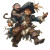 Halfling Swashbuckler Monkey Vinyl Car Decal Sticker – Waterproof & UV-Resistant 6.826666666666667"