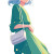 Blue-Haired Girl V10 Vinyl Car Decal Sticker – Waterproof & UV-Resistant 6.826666666666667"