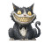 Tuxedo Kaiju Monster Vinyl Car Decal Sticker – Waterproof & UV-Resistant 3.4133333333333336"
