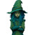 Angry Green Witch Vinyl Car Decal Sticker – Waterproof & UV-Resistant 3.4133333333333336"