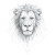 Majestic Lion Head V3 Vinyl Car Decal Sticker – Waterproof & UV-Resistant 3.4133333333333336"
