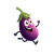 Cartoon Brinjal Vinyl Car Decal Sticker – Waterproof & UV-Resistant 6.826666666666667"