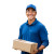 Happy Delivery Man V3 Vinyl Car Decal Sticker – Waterproof & UV-Resistant 3.4133333333333336"