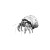 Hermit Crab Sketch Vinyl Car Decal Sticker – Waterproof & UV-Resistant 3.4133333333333336"