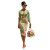 Stylish Woman Strolling Vinyl Car Decal Sticker – Waterproof & UV-Resistant 3.4133333333333336"