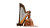 Classical Harpist Performance Vinyl Car Decal Sticker – Waterproof & UV-Resistant 2.72"