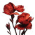 Red Flowers V2 Vinyl Car Decal Sticker – Waterproof & UV-Resistant 3.4133333333333336"