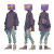 Purple Jelly Character Vinyl Car Decal Sticker – Waterproof & UV-Resistant 6.826666666666667"
