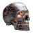 Metallic Cyber Skull Vinyl Car Decal Sticker – Waterproof & UV-Resistant 3.4133333333333336"