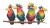 Colorful Cartoon Birds V8 Vinyl Car Decal Sticker – Waterproof & UV-Resistant 5.4