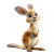 Joyful Kangaroo Character Vinyl Car Decal Sticker – Waterproof & UV-Resistant 6.826666666666667"