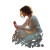 Lady Picking Flower Vinyl Car Decal Sticker – Waterproof & UV-Resistant 3.4133333333333336"