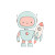 Cute Pastel Robot Vinyl Car Decal Sticker – Waterproof & UV-Resistant 6.826666666666667"