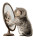 Kitten With Mirror Vinyl Car Decal Sticker – Waterproof & UV-Resistant 8.96"