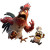 Majestic Angry Rooster Vinyl Car Decal Sticker – Waterproof & UV-Resistant 3.4133333333333336"