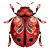 Folk Art Ladybug Vinyl Car Decal Sticker – Waterproof & UV-Resistant 3.4133333333333336"