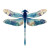 Boho Floral Dragonfly Vinyl Car Decal Sticker – Waterproof & UV-Resistant 3.4133333333333336"