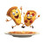 Jumping Pizza Cartoon Vinyl Car Decal Sticker – Waterproof & UV-Resistant 3.4133333333333336"