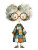 Whimsical Patchwork Character Vinyl Car Decal Sticker – Waterproof & UV-Resistant 8.213333333333333"