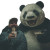 Man With Panda Vinyl Car Decal Sticker – Waterproof & UV-Resistant 3.4133333333333336"