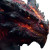 Magma Obsidian Dragon Vinyl Car Decal Sticker – Waterproof & UV-Resistant 3.4133333333333336"
