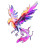 Digital Phoenix Rising Vinyl Car Decal Sticker – Waterproof & UV-Resistant 8.0"