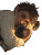 Man With Hyena Vinyl Car Decal Sticker – Waterproof & UV-Resistant 4.1066666666666665"