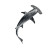Hammerhead Shark Swimming Vinyl Car Decal Sticker – Waterproof & UV-Resistant 3.4133333333333336"