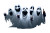 Scary Ghosts Partying Vinyl Car Decal Sticker – Waterproof & UV-Resistant 2.986666666666667"