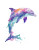 Dolphin Watercolor Art Vinyl Car Decal Sticker – Waterproof & UV-Resistant 8.32"