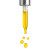Yellow Liquid Dropper Vinyl Car Decal Sticker – Waterproof & UV-Resistant 3.4133333333333336"