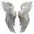 White Angel Wings V11 Vinyl Car Decal Sticker – Waterproof & UV-Resistant 3.4133333333333336"