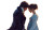 Romantic Embrace Dawn Vinyl Car Decal Sticker – Waterproof & UV-Resistant 2.72"