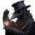 Gothic Plague Doctor Vinyl Car Decal Sticker – Waterproof & UV-Resistant 3.4133333333333336"