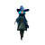 Blue-Haired Witch Warrior Vinyl Car Decal Sticker – Waterproof & UV-Resistant 6.826666666666667"